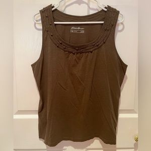 Eddie Bauer ladies tank top. Army green color. Size XL